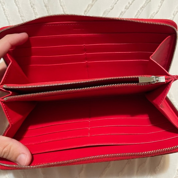 Celine Red Python Lambskin Large Zip Around Multifunctional wallet with COA - Picture 8 of 15